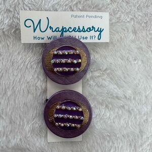 Round‎ Crystal Rhinestone Flip Flop Bling Purple Summer Fashion Accessories